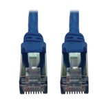 Eaton Tripp Lite Series Cat6a 10G Snagless Shielded Slim STP Ethernet Kabel (RJ45 Stecker/Stecker), PoE, Blue, 7 ft. (2.1 m)