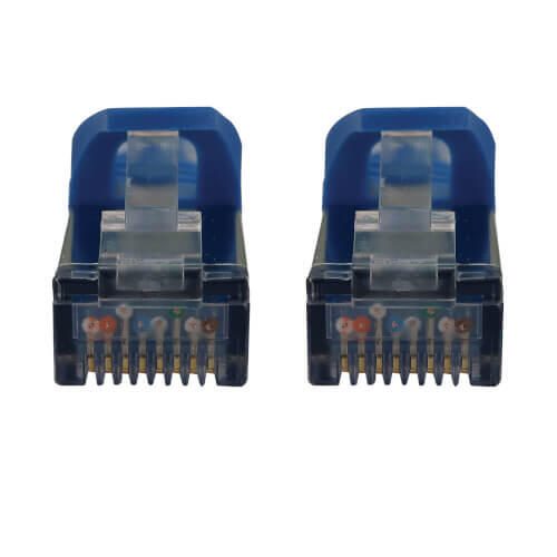 Eaton Tripp Lite Series Cat6a 10G Snagless Shielded Slim STP Ethernet Kabel (RJ45 Stecker/Stecker), PoE, Blue, 7 ft. (2.1 m)
