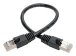 Eaton Tripp Lite Series Cat6a 10G Snagless Shielded STP Ethernet Kabel (RJ45 Stecker/Stecker), PoE, Schwarz, 1 ft. (0.31 m)
