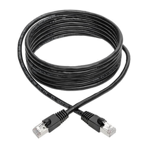 Eaton Tripp Lite Series Cat6a 10G Snagless Shielded STP Ethernet Kabel (RJ45 Stecker/Stecker), PoE, Schwarz, 10 ft. (3.05 m)