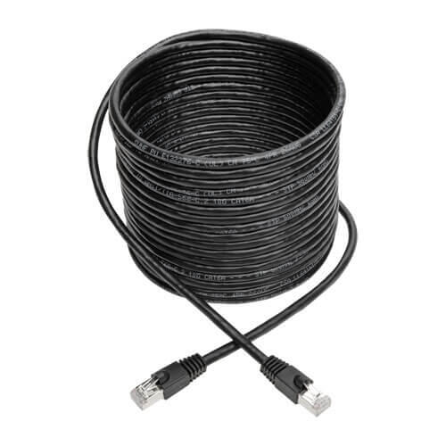 Eaton Tripp Lite Series Cat6a 10G Snagless Shielded STP Ethernet Kabel (RJ45 Stecker/Stecker), PoE, Schwarz, 25 ft. (7.62 m)