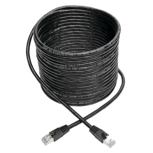 Eaton Tripp Lite Series Cat6a 10G Snagless Shielded STP Ethernet Kabel (RJ45 Stecker/Stecker), PoE, Schwarz, 35 ft. (10.67 m)