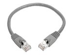 Eaton Tripp Lite Series Cat6a 10G Snagless Shielded STP Ethernet Kabel (RJ45 Stecker/Stecker), PoE, Gray, 1 ft. (0.31 m)