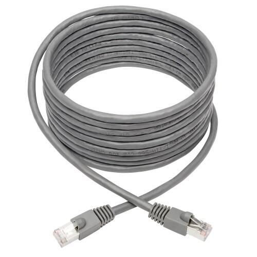 Eaton Tripp Lite Series Cat6a 10G Snagless Shielded STP Ethernet Kabel (RJ45 Stecker/Stecker), PoE, Gray, 25 ft. (7.62 m)