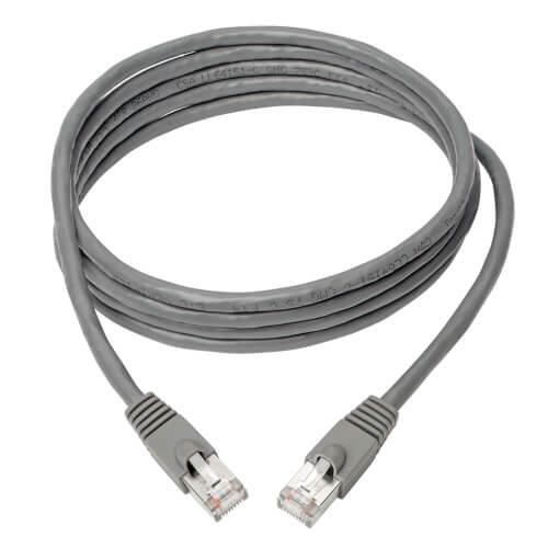 Eaton Tripp Lite Series Cat6a 10G Snagless Shielded STP Ethernet Kabel (RJ45 Stecker/Stecker), PoE, Gray, 5 ft. (1.52 m)