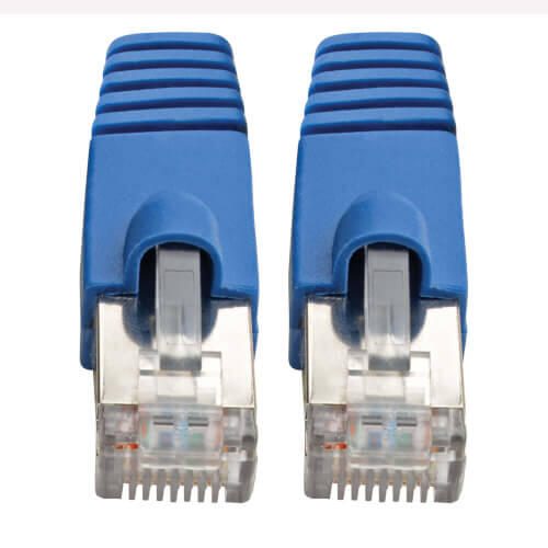 Eaton Tripp Lite Series Cat6a 10G-Certified Snagless Shielded STP Ethernet Kabel (RJ45 Stecker/Stecker), PoE, Blue, 30 ft. (9.14 m)