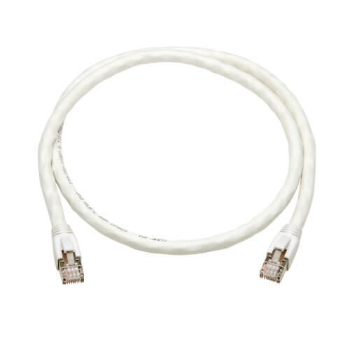 Eaton Tripp Lite Series Cat8 25G/40G-Certified Snagless Shielded S/FTP Ethernet Kabel (RJ45 Stecker/Stecker), PoE, White, 3 ft. (0.91 m)