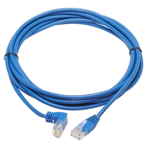 Eaton Tripp Lite Series Down-Angle Cat6 Gigabit Molded Slim UTP Ethernet Kabel (RJ45 Right-Angle Down M zu RJ45 M), Blue, 10 ft. (3.05 m)
