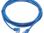 Eaton Tripp Lite Series Down-Angle Cat6 Gigabit Molded Slim UTP Ethernet Kabel (RJ45 Right-Angle Down M zu RJ45 M), Blue, 10 ft. (3.05 m)