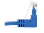 Eaton Tripp Lite Series Down-Angle Cat6 Gigabit Molded Slim UTP Ethernet Kabel (RJ45 Right-Angle Down M zu RJ45 M), Blue, 10 ft. (3.05 m)