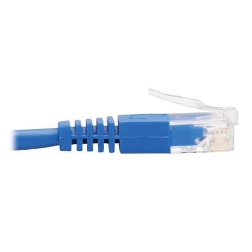 Eaton Tripp Lite Series Down-Angle Cat6 Gigabit Molded Slim UTP Ethernet Kabel (RJ45 Right-Angle Down M zu RJ45 M), Blue, 10 ft. (3.05 m)