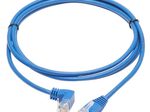 Eaton Tripp Lite Series Down-Angle Cat6 Gigabit Molded Slim UTP Ethernet Kabel (RJ45 Right-Angle Down M zu RJ45 M), Blue, 5 ft. (1.52 m)