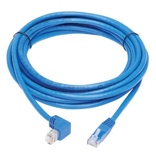 Eaton Tripp Lite Series Down-Angle Cat6 Gigabit Molded UTP Ethernet Kabel (RJ45 Right-Angle Down M zu RJ45 M), Blue, 15 ft. (4.57 m)