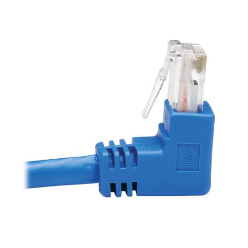 Eaton Tripp Lite Series Down-Angle Cat6 Gigabit Molded UTP Ethernet Kabel (RJ45 Right-Angle Down M zu RJ45 M), Blue, 15 ft. (4.57 m)