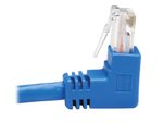 Eaton Tripp Lite Series Down-Angle Cat6 Gigabit Molded UTP Ethernet Kabel (RJ45 Right-Angle Down M zu RJ45 M), Blue, 15 ft. (4.57 m)