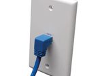 Eaton Tripp Lite Series Down-Angle Cat6 Gigabit Molded UTP Ethernet Kabel (RJ45 Right-Angle Down M zu RJ45 M), Blue, 3 ft. (0.91 m)