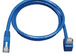 Eaton Tripp Lite Series Down-Angle Cat6 Gigabit Molded UTP Ethernet Kabel (RJ45 Right-Angle Down M zu RJ45 M), Blue, 3 ft. (0.91 m)