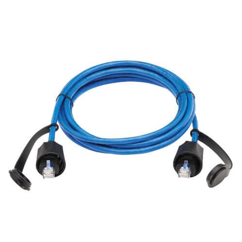 Eaton Tripp Lite Series Industrial Cat6 UTP Ethernet Kabel (RJ45 Stecker/Stecker), 100W PoE, CMR-LP, IP68, Blue, 10 ft. (3.05 m)