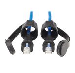 Eaton Tripp Lite Series Industrial Cat6 UTP Ethernet Kabel (RJ45 Stecker/Stecker), 100W PoE, CMR-LP, IP68, Blue, 16 ft. (4.88 m)