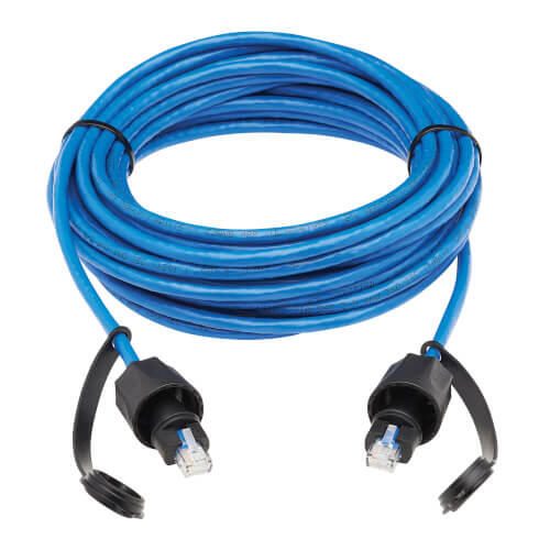 Eaton Tripp Lite Series Industrial Cat6 UTP Ethernet Kabel (RJ45 Stecker/Stecker), 100W PoE, CMR-LP, IP68, Blue, 33 ft. (10.05 m)