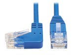 Eaton Tripp Lite Series Left-Angle Cat6 Gigabit Molded Slim UTP Ethernet Kabel (RJ45 Left-Angle M zu RJ45 M), Blue, 10 ft. (3.05 m)
