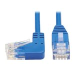 Eaton Tripp Lite Series Left-Angle Cat6 Gigabit Molded Slim UTP Ethernet Kabel (RJ45 Left-Angle M zu RJ45 M), Blue, 10 ft. (3.05 m)