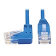 Eaton Tripp Lite Series Left-Angle Cat6 Gigabit Molded Slim UTP Ethernet Kabel (RJ45 Left-Angle M zu RJ45 M), Blue, 10 ft. (3.05 m)