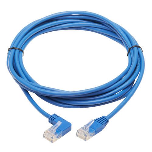 Eaton Tripp Lite Series Left-Angle Cat6 Gigabit Molded Slim UTP Ethernet Kabel (RJ45 Left-Angle M zu RJ45 M), Blue, 10 ft. (3.05 m)