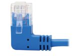 Eaton Tripp Lite Series Left-Angle Cat6 Gigabit Molded Slim UTP Ethernet Kabel (RJ45 Left-Angle M zu RJ45 M), Blue, 10 ft. (3.05 m)