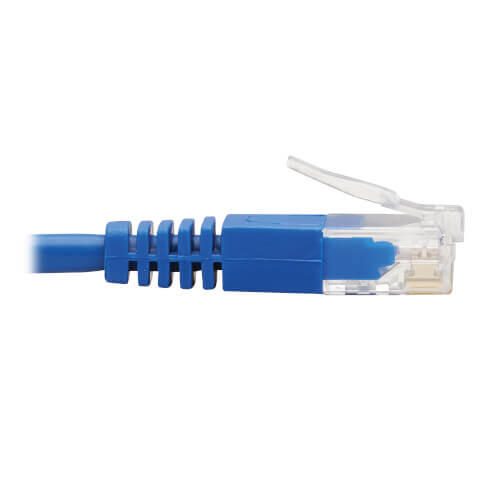 Eaton Tripp Lite Series Left-Angle Cat6 Gigabit Molded Slim UTP Ethernet Kabel (RJ45 Left-Angle M zu RJ45 M), Blue, 10 ft. (3.05 m)