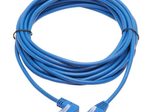 Eaton Tripp Lite Series Left-Angle Cat6 Gigabit Molded Slim UTP Ethernet Kabel (RJ45 Left-Angle M zu RJ45 M), Blue, 15 ft. (4.57 m)