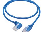 Eaton Tripp Lite Series Left-Angle Cat6 Gigabit Molded Slim UTP Ethernet Kabel (RJ45 Left-Angle M zu RJ45 M), Blue, 3 ft. (0.91 m)