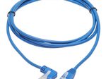 Eaton Tripp Lite Series Left-Angle Cat6 Gigabit Molded Slim UTP Ethernet Kabel (RJ45 Left-Angle M zu RJ45 M), Blue, 5 ft. (1.52 m)