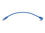 Eaton Tripp Lite Series Left-Angle Cat6 Gigabit Molded UTP Ethernet Kabel (RJ45 Left-Angle M zu RJ45 M), Blue, 1 ft. (0.31 m)
