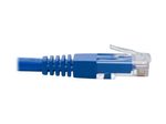 Eaton Tripp Lite Series Left-Angle Cat6 Gigabit Molded UTP Ethernet Kabel (RJ45 Left-Angle M zu RJ45 M), Blue, 1 ft. (0.31 m)