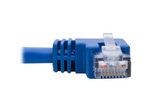 Eaton Tripp Lite Series Left-Angle Cat6 Gigabit Molded UTP Ethernet Kabel (RJ45 Left-Angle M zu RJ45 M), Blue, 1 ft. (0.31 m)
