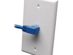 Eaton Tripp Lite Series Left-Angle Cat6 Gigabit Molded UTP Ethernet Kabel (RJ45 Left-Angle M zu RJ45 M), Blue, 3 ft. (0.91 m)