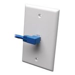 Eaton Tripp Lite Series Left-Angle Cat6 Gigabit Molded UTP Ethernet Kabel (RJ45 Left-Angle M zu RJ45 M), Blue, 3 ft. (0.91 m)