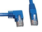 Eaton Tripp Lite Series Left-Angle Cat6 Gigabit Molded UTP Ethernet Kabel (RJ45 Left-Angle M zu RJ45 M), Blue, 3 ft. (0.91 m)