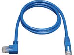 Eaton Tripp Lite Series Left-Angle Cat6 Gigabit Molded UTP Ethernet Kabel (RJ45 Left-Angle M zu RJ45 M), Blue, 3 ft. (0.91 m)