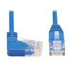 Eaton Tripp Lite Series Right-Angle Cat6 Gigabit Molded Slim UTP Ethernet Kabel (RJ45 Right-Angle M zu RJ45 M), Blue, 10 ft. (3.05 m)