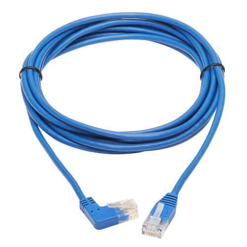 Eaton Tripp Lite Series Right-Angle Cat6 Gigabit Molded Slim UTP Ethernet Kabel (RJ45 Right-Angle M zu RJ45 M), Blue, 10 ft. (3.05 m)