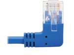 Eaton Tripp Lite Series Right-Angle Cat6 Gigabit Molded Slim UTP Ethernet Kabel (RJ45 Right-Angle M zu RJ45 M), Blue, 2 ft. (0.61 m)