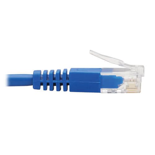 Eaton Tripp Lite Series Right-Angle Cat6 Gigabit Molded Slim UTP Ethernet Kabel (RJ45 Right-Angle M zu RJ45 M), Blue, 2 ft. (0.61 m)