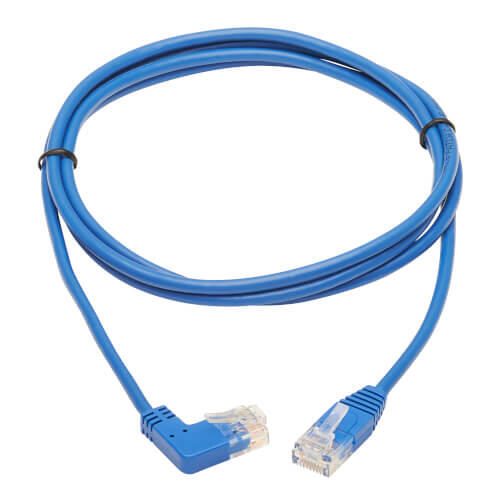 Eaton Tripp Lite Series Right-Angle Cat6 Gigabit Molded Slim UTP Ethernet Kabel (RJ45 Right-Angle M zu RJ45 M), Blue, 5 ft. (1.52 m)