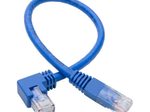 Eaton Tripp Lite Series Right-Angle Cat6 Gigabit Molded UTP Ethernet Kabel (RJ45 Right-Angle M zu RJ45 M), Blue, 1 ft. (0.31 m)