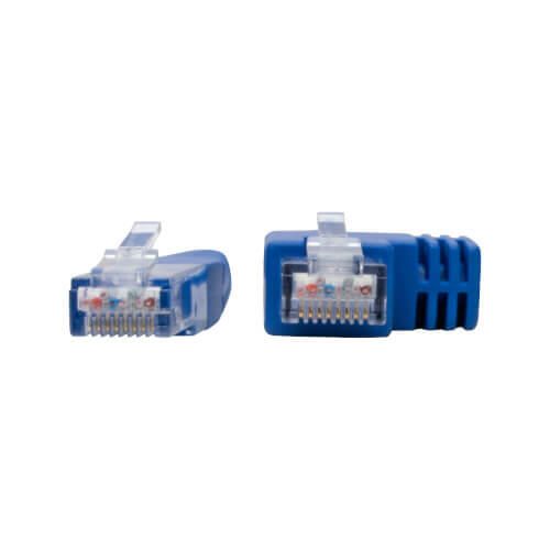 Eaton Tripp Lite Series Right-Angle Cat6 Gigabit Molded UTP Ethernet Kabel (RJ45 Right-Angle M zu RJ45 M), Blue, 1 ft. (0.31 m)