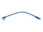 Eaton Tripp Lite Series Right-Angle Cat6 Gigabit Molded UTP Ethernet Kabel (RJ45 Right-Angle M zu RJ45 M), Blue, 1 ft. (0.31 m)