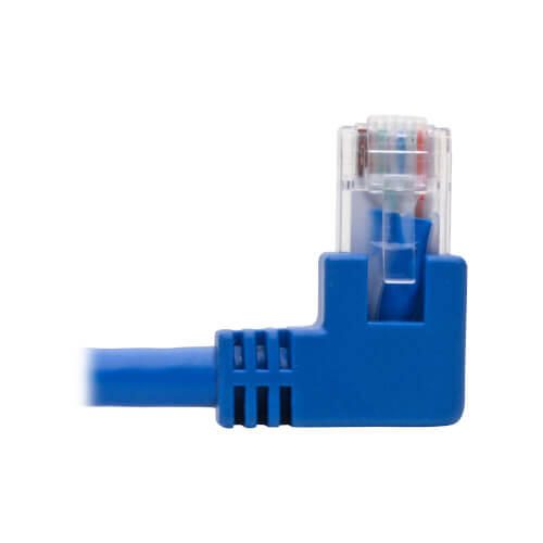 Eaton Tripp Lite Series Right-Angle Cat6 Gigabit Molded UTP Ethernet Kabel (RJ45 Right-Angle M zu RJ45 M), Blue, 1 ft. (0.31 m)