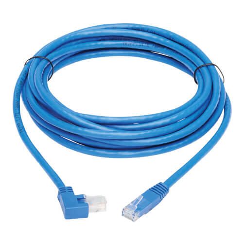 Eaton Tripp Lite Series Right-Angle Cat6 Gigabit Molded UTP Ethernet Kabel (RJ45 Right-Angle M zu RJ45 M), Blue, 15 ft. (4.57 m)